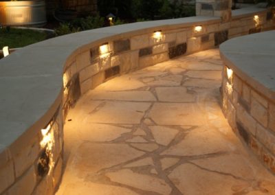 Rock Pathway with LED lighting